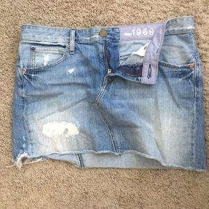 Denim mini skirt